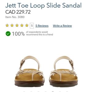 SAS Jett Toe Loop Slide LEATHER Tripad Soft Footbed Comfort Sandal Gold/Tan 10